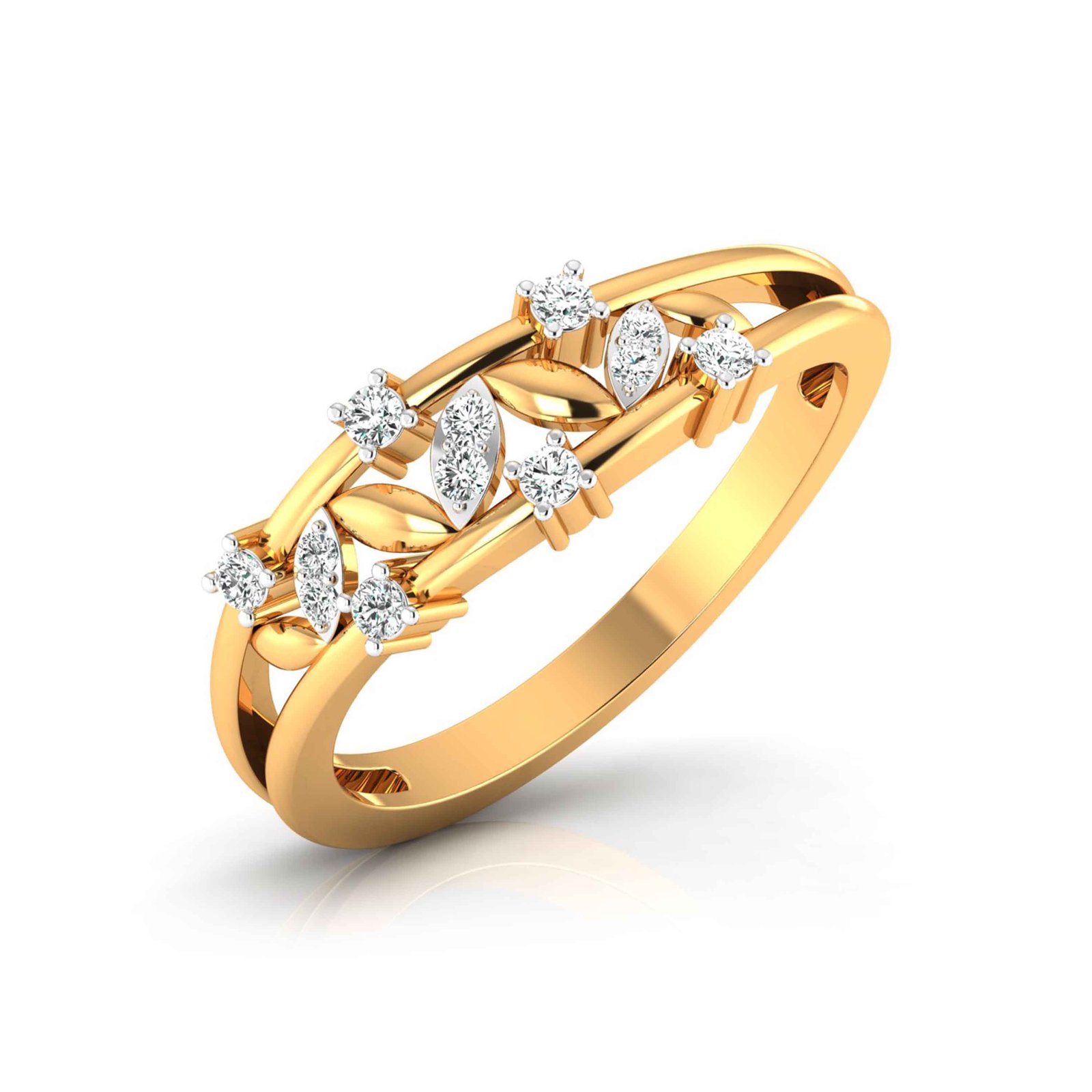 Luxuriant Love Diamond Ring In Pure Gold By Dhanji Jewels