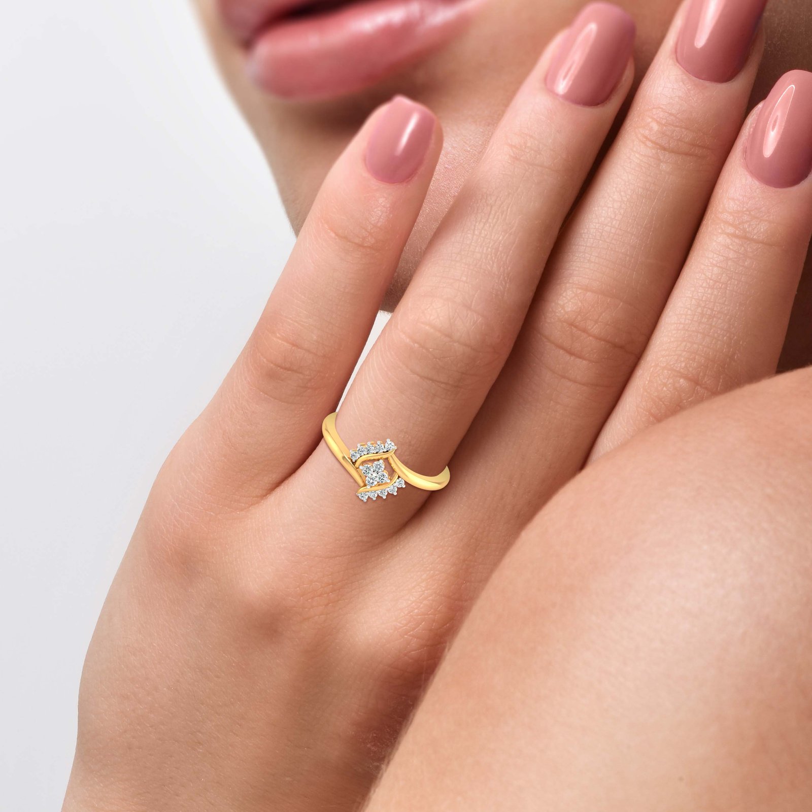 Blush Of Beauty Diamond Ring In Pure Gold By Dhanji Jewels