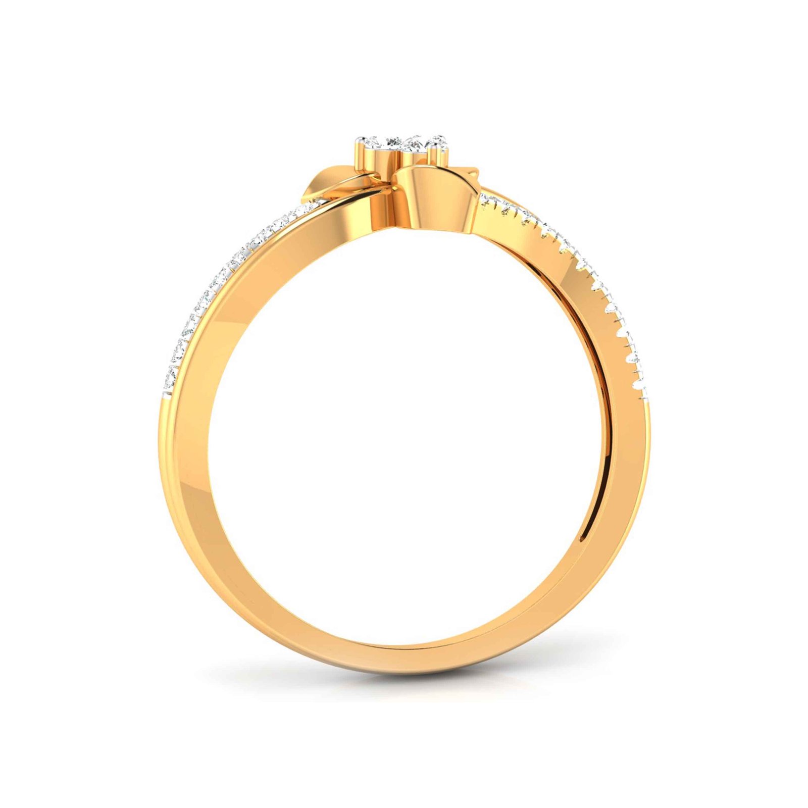 Artful Love Diamond Ring In Pure Gold By Dhanji Jewels