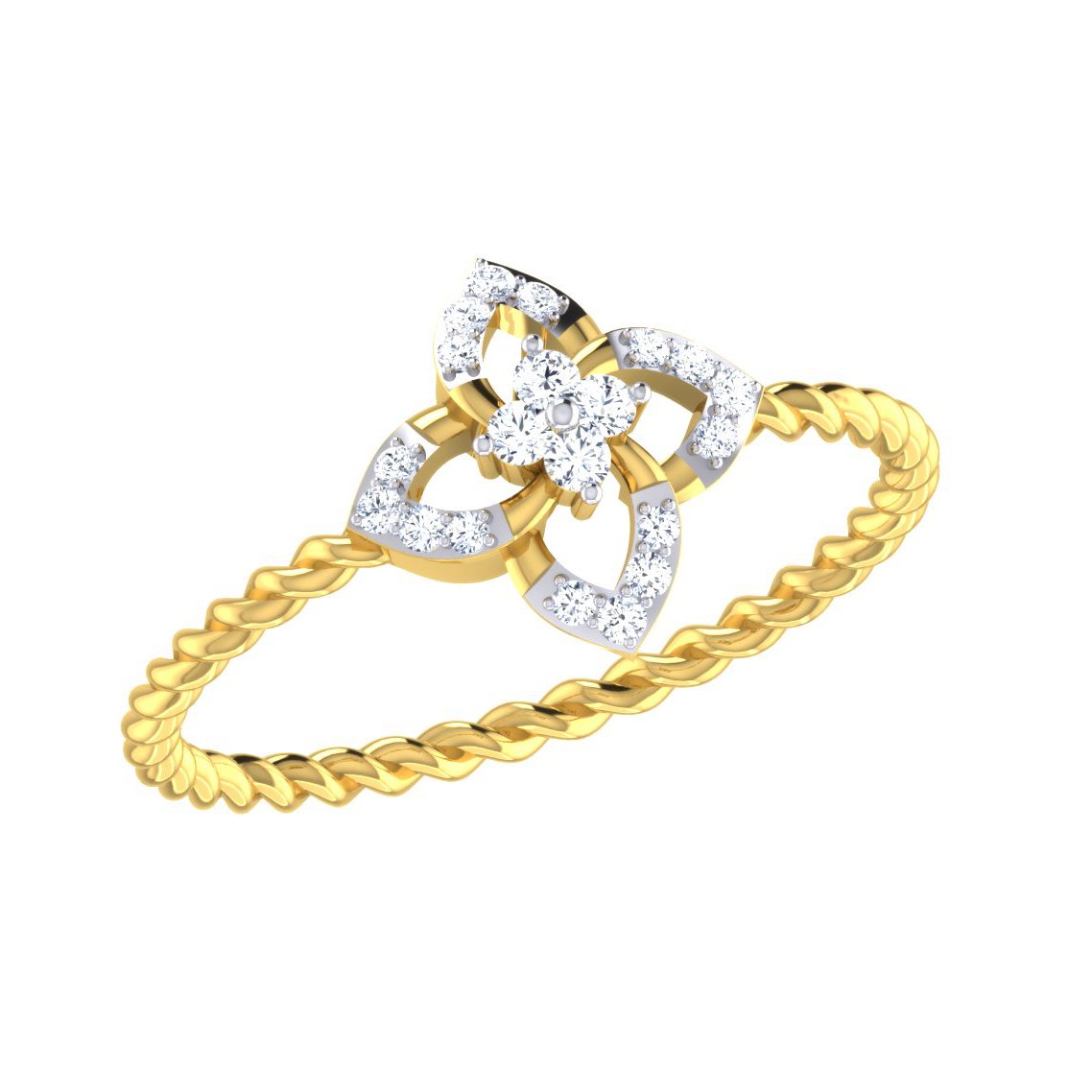 Dreamlike Love Diamond Ring In Pure Gold By Dhanji Jewels