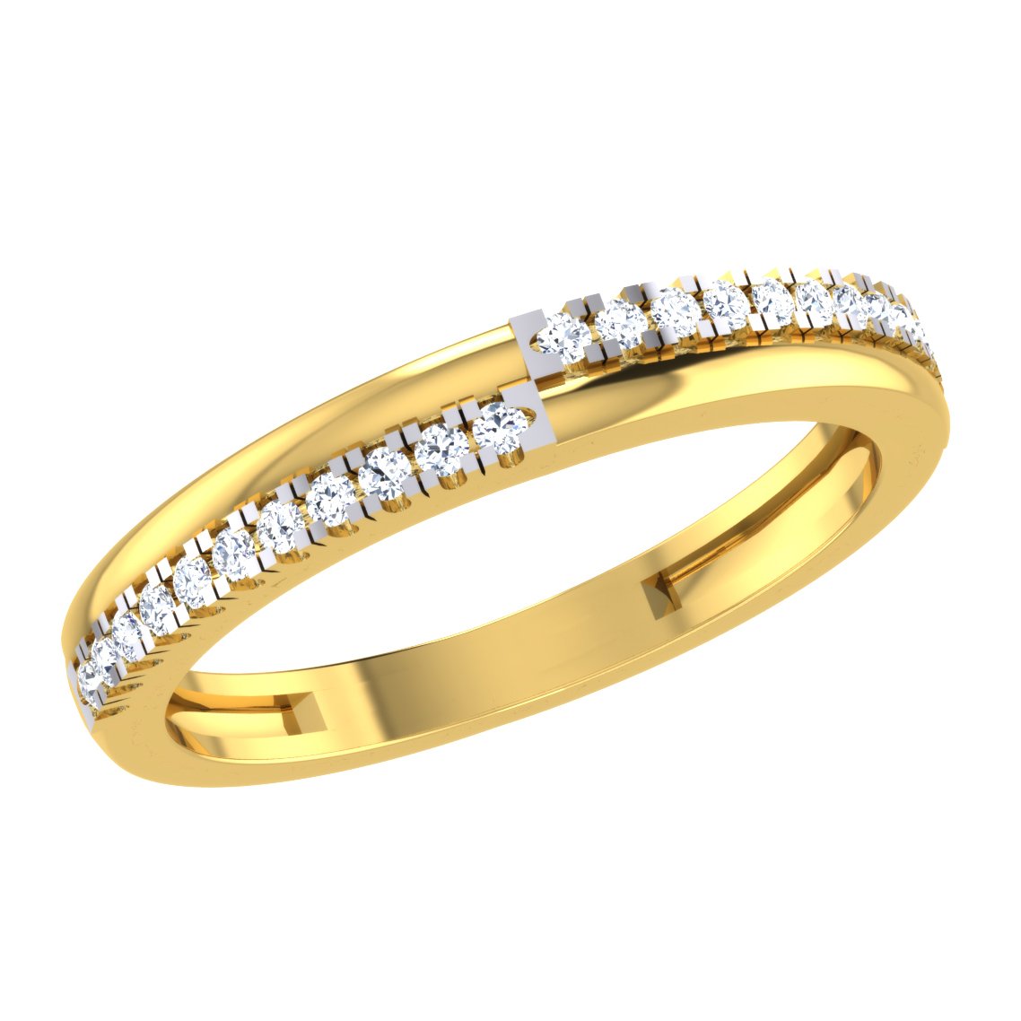 Pretty Band Diamond Ring In Pure Gold By Dhanji Jewels