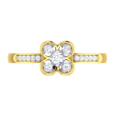 Dainty Flora Diamond Ring In Pure Gold By Dhanji Jewels