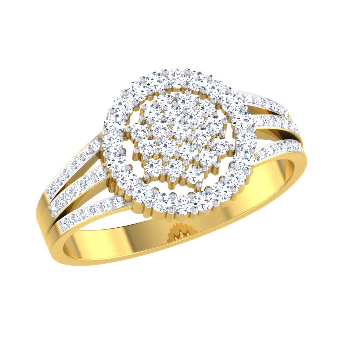 Vintage Engagement Diamond Ring In Pure Gold By Dhanji Jewels
