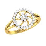 Deluxe Love Diamond Ring In Pure Gold By Dhanji Jewels