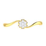 Floral Serenity Diamond Ring In Pure Gold By Dhanji Jewels