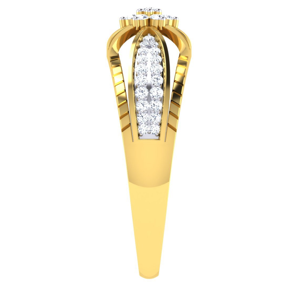 Grand Diva Diamond Ring In Pure Gold By Dhanji Jewels