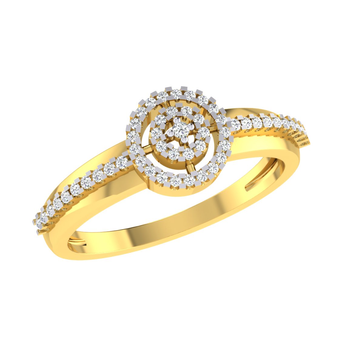 First Move Engagement Diamond Ring In Pure Gold By Dhanji Jewels