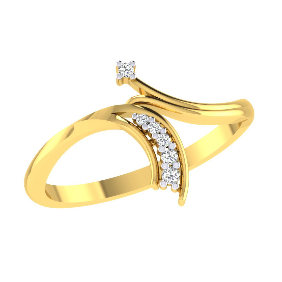 Lovely Erinus Diamond Ring In Pure Gold By Dhanji Jewels