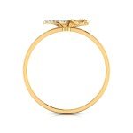 Twin Toned Floral Diamond Ring In Pure Gold By Dhanji Jewels