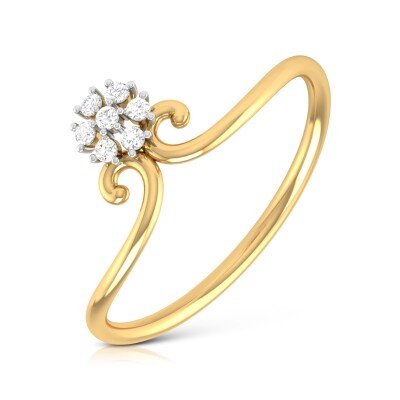 Floral Tiara Diamond Ring In Pure Gold By Dhanji Jewels