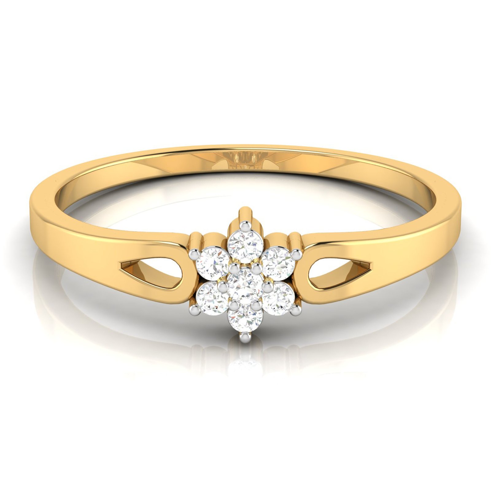 Floral Promise Diamond Ring In Pure Gold By Dhanji Jewels
