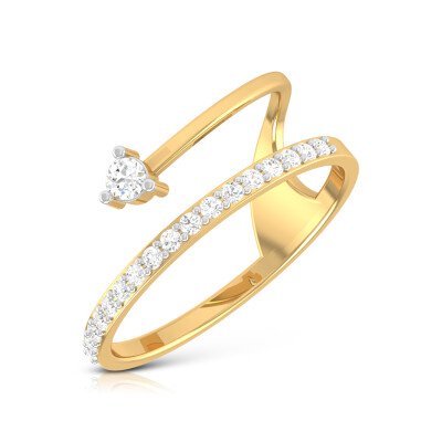 Feel The Love Daimond Ring In Pure Gold By Dhanji Jewels