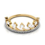Seven Stroke Diamond Ring In Pure Gold By Dhanji Jewels