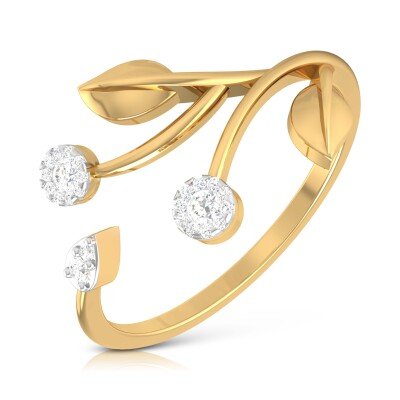 Warp With Love Diamond Ring In Pure Gold By Dhanji Jewels